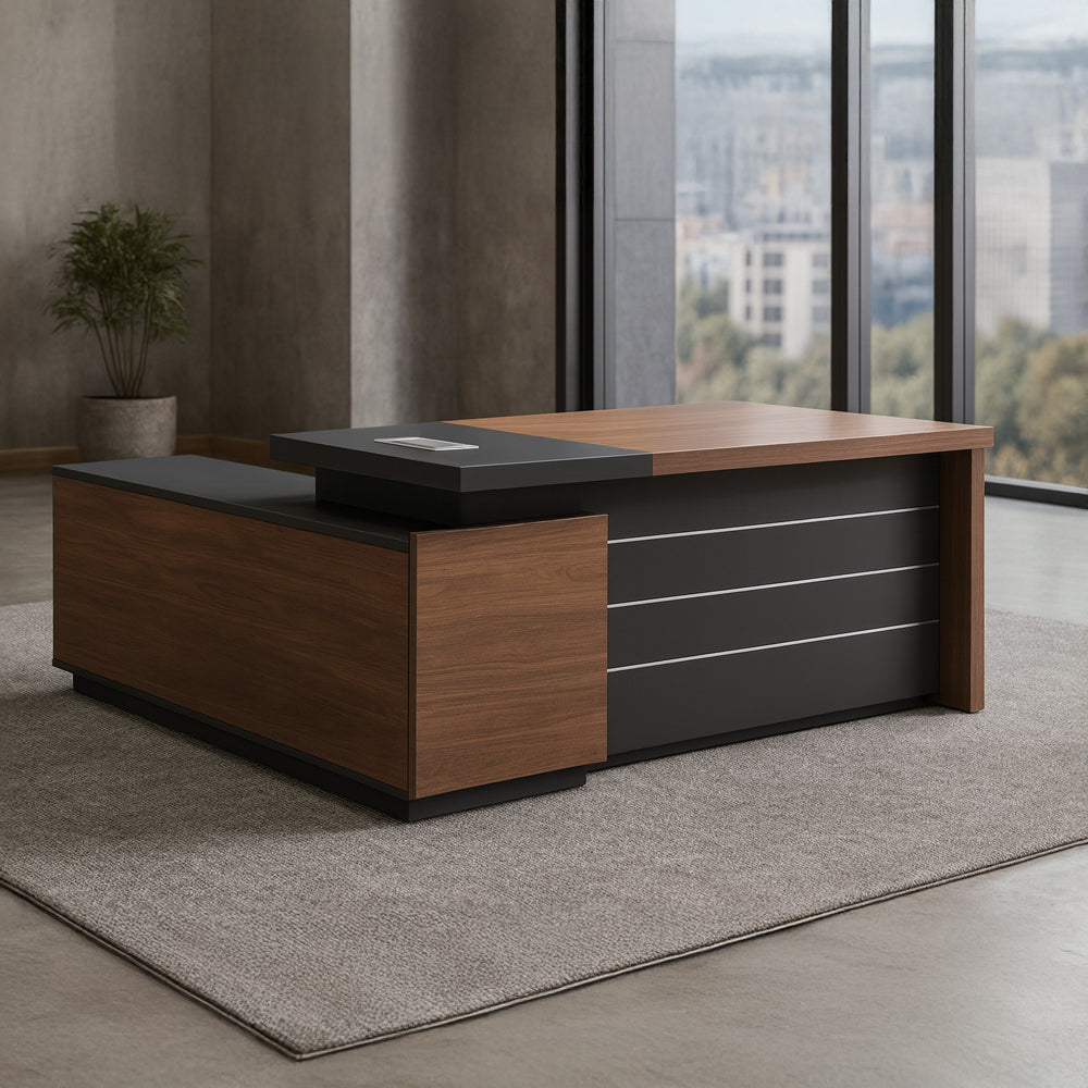 Desk 75*180*80 CM - Brown - AZ120104