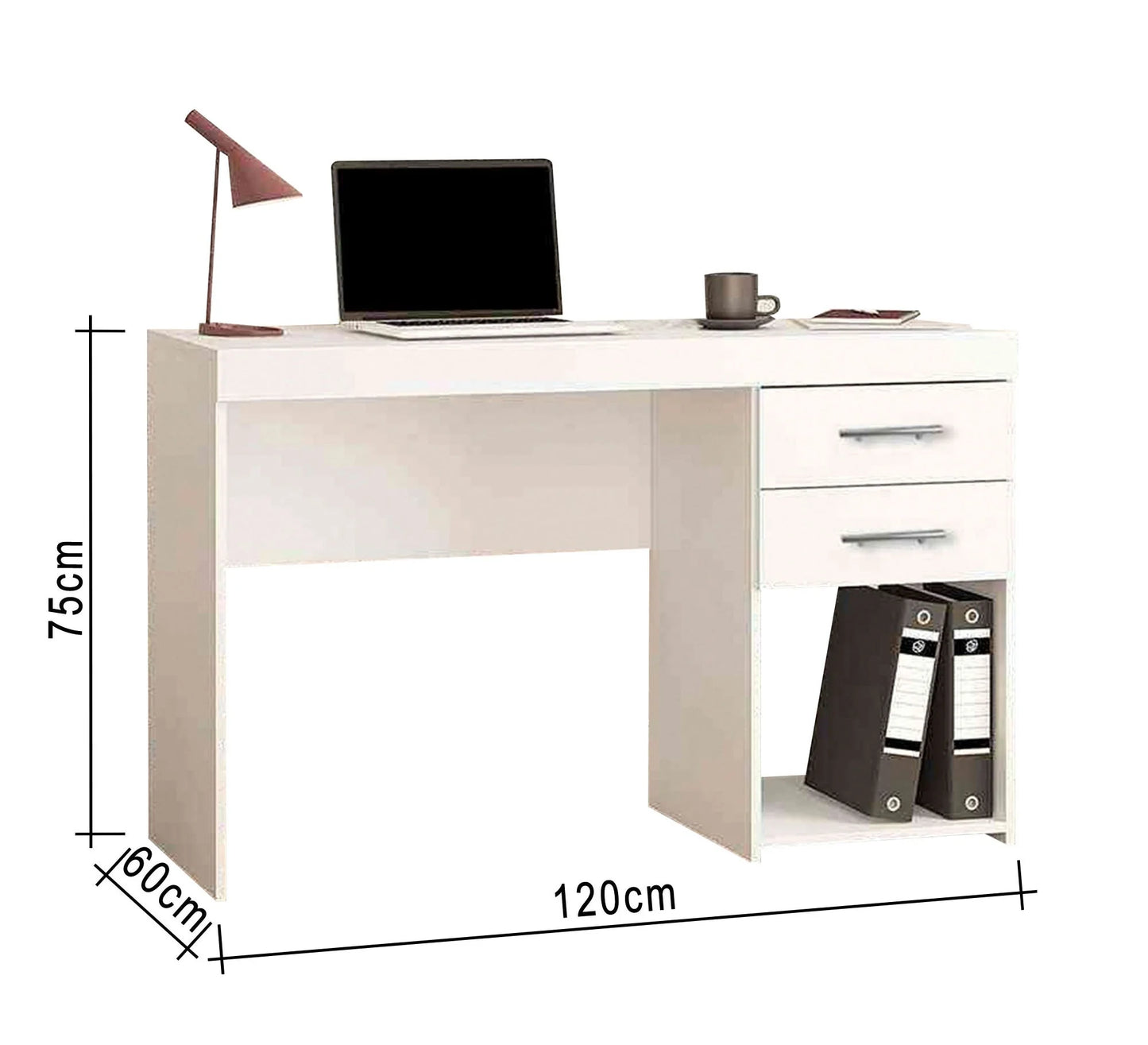 Desk 120 x 60 x 75 cm - White - AZ1046