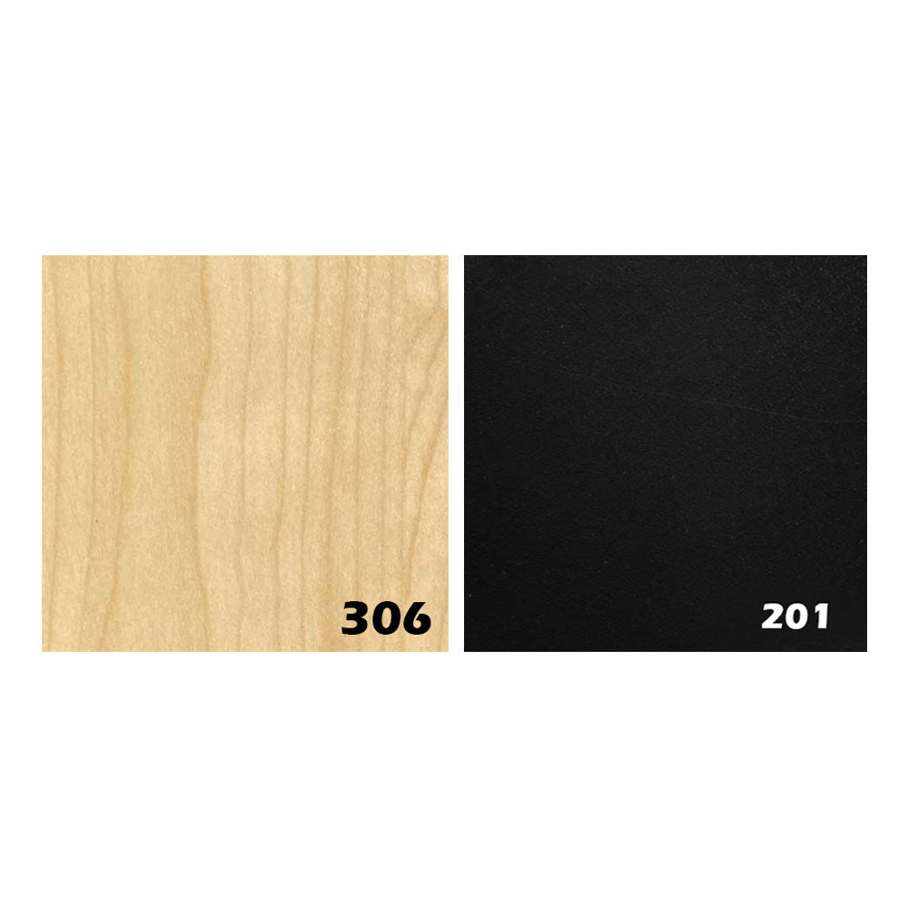 مكتب 160×160×75 سم + سايد – خشبي وأسود – AZ12065