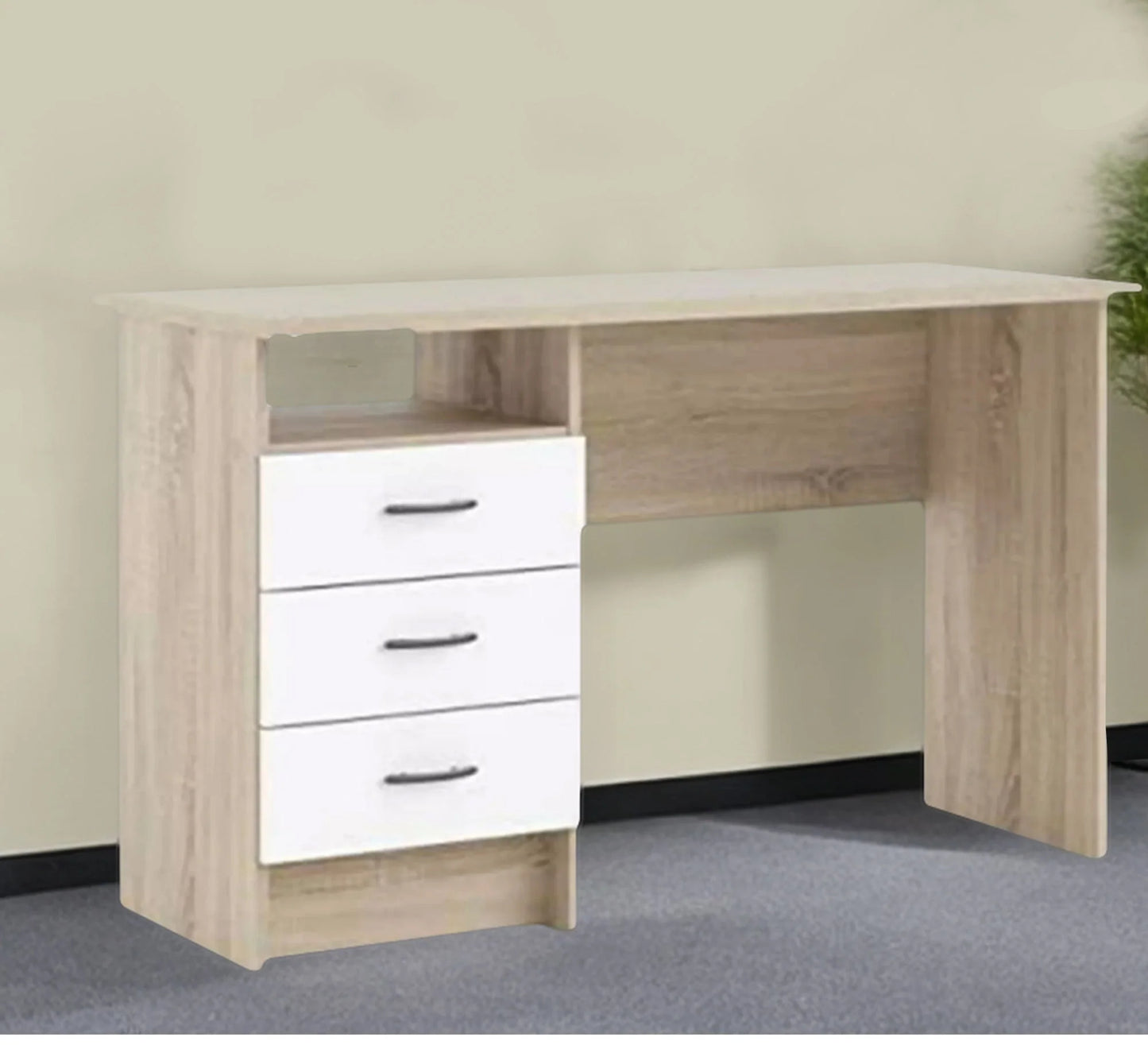Desk 120 x 50 x 75 cm - Wooden and White - AZ1048