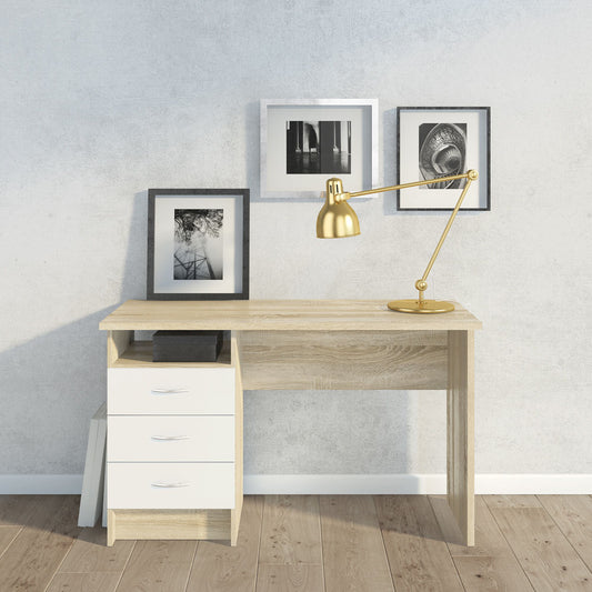 Desk 120 x 60 x 75 cm - Beige and White - AZ1070