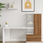 Desk 140 x 50 x 140 cm - Brown and White - AZ1072