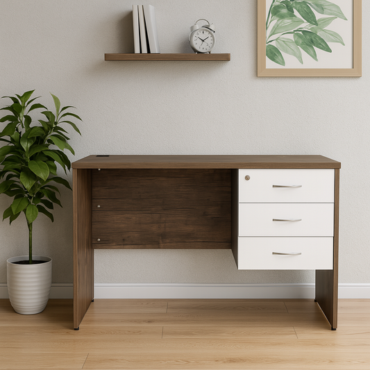 Desk 140 x 70 x 70 - Brown and White - AZ1007