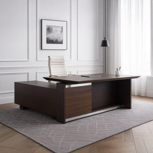 Manager's desk 180*80*75CM - wooden  and black  - AZ1252