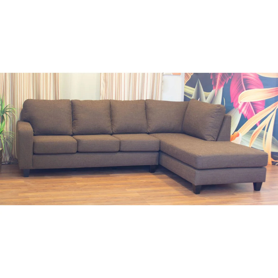 Modern L-Shaped Corner Sofa (Pine Wood, Plywood) – Loura