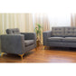 Modern Sofa Set 3 Pieces (Beech Wood, Plywood, Pine) – Color: Dark Gray – dark gray - izel