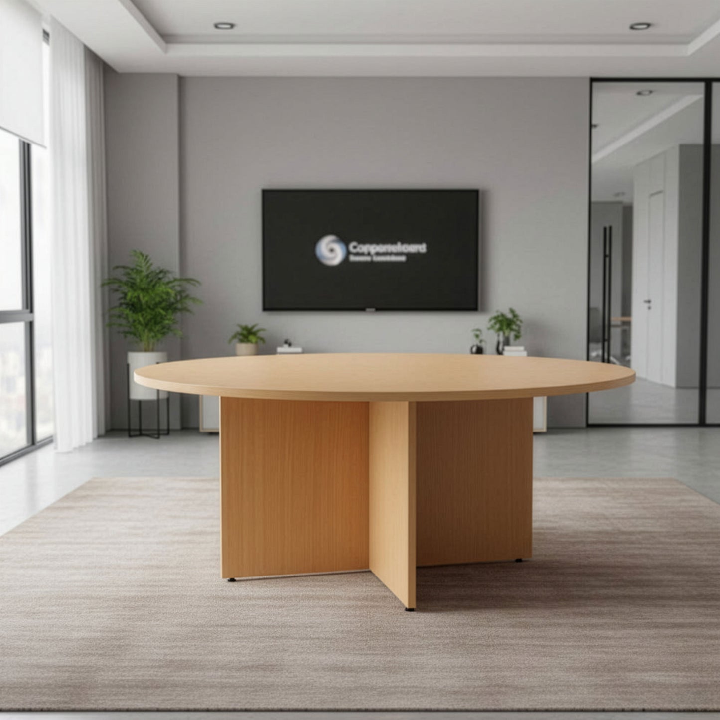 طاولة اجتماعات – 120×120×75 سم – خشبي – AZ111254