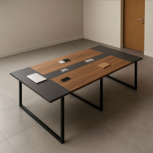 طاولة اجتماعات – 240×120×75 سم – بني وأسود – AZ111252