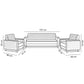 Office Sofa Set – Gray Leather with Musky and mdf Wood - TOZLA