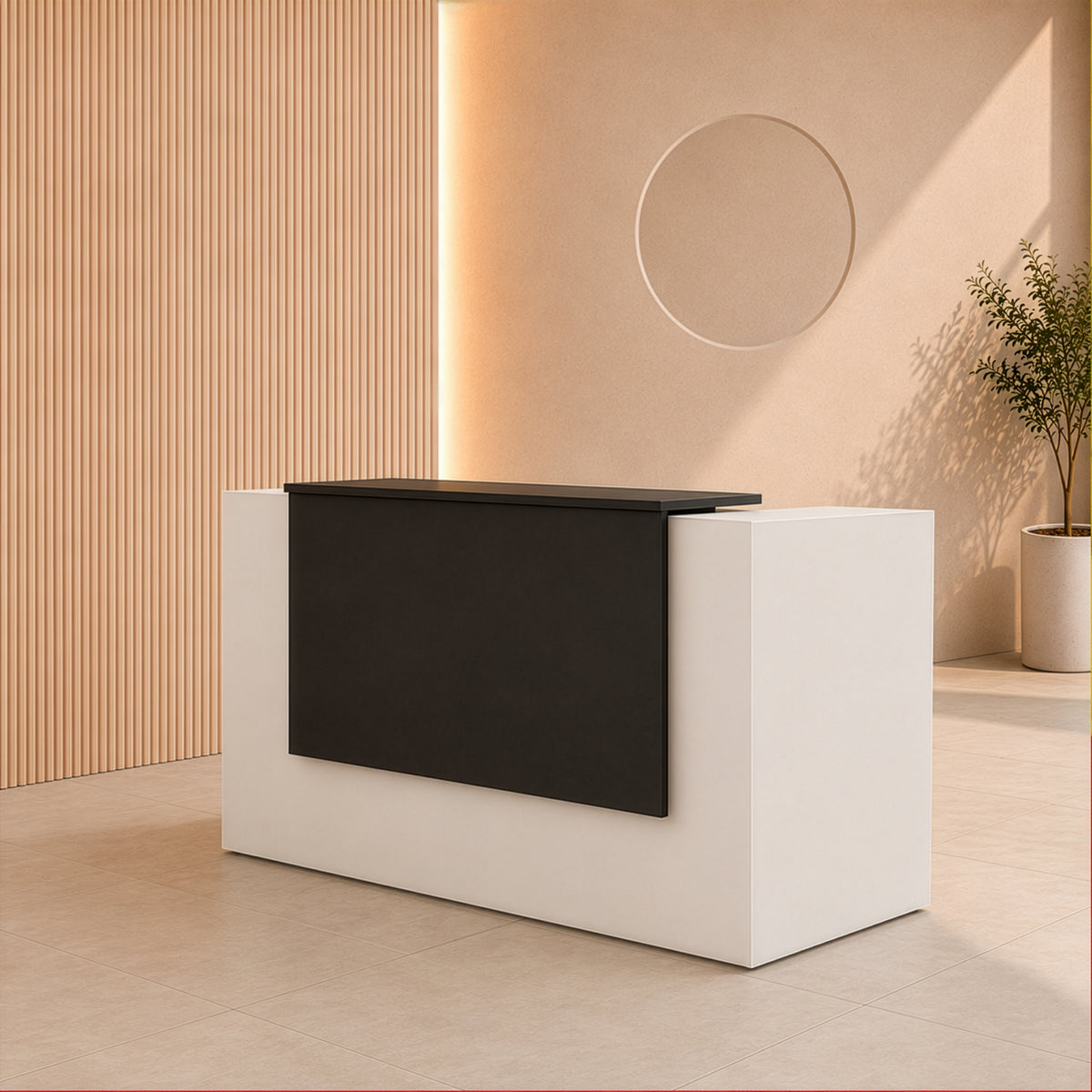 كاونتر 100×65×117 سم – أبيض وأسود – AZ12111