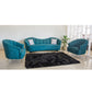 Modern Sofa Set 3 Pieces (Beech Wood, Plywood, Pine) – Color: Turquoise –Duba