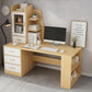 Desk 140x 50x 140 cm - wooden and white- AZ1178