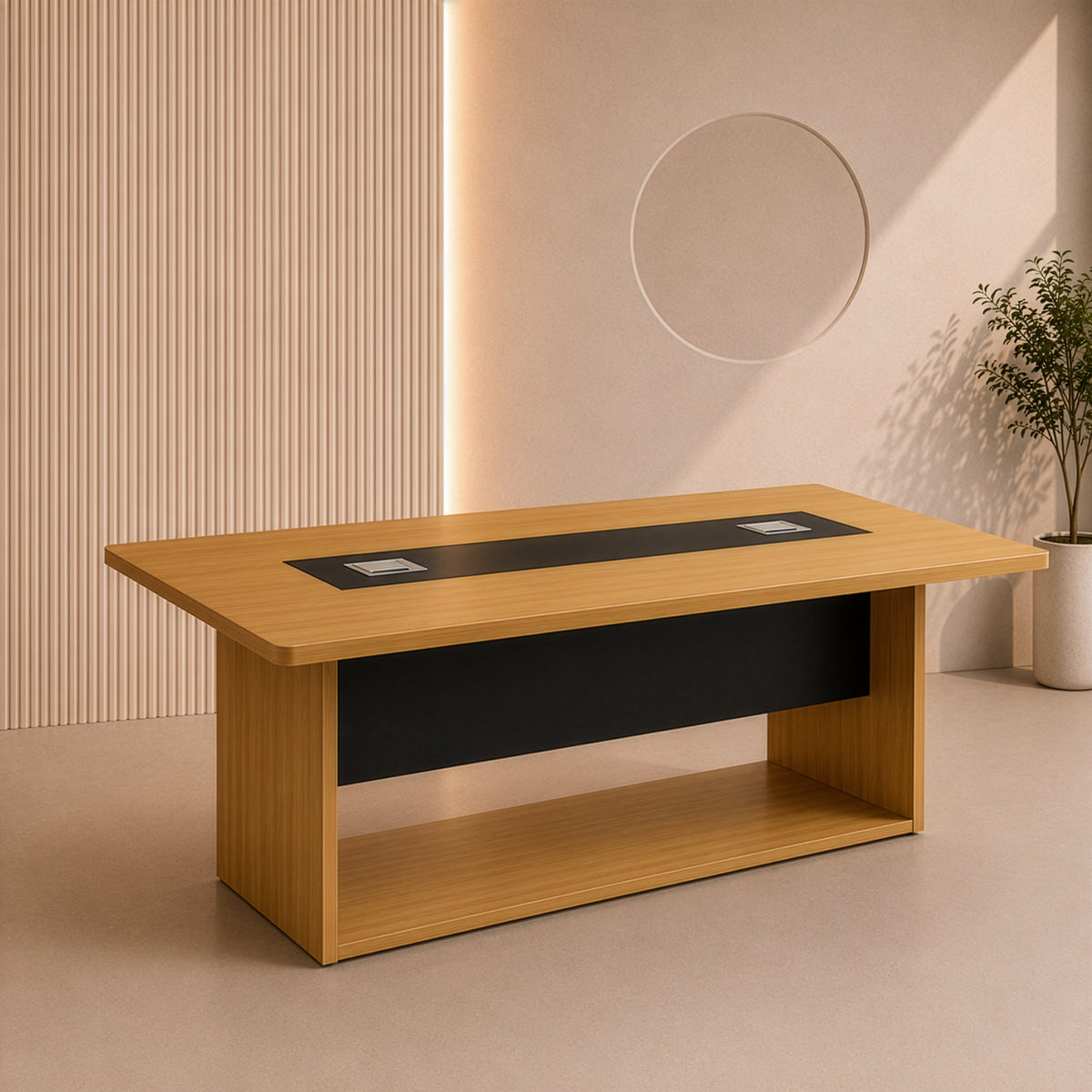 Meeting table 240 x 120 x 75 cm - Wooden - AZ111255