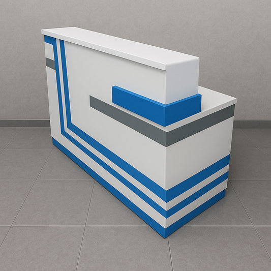 Reception Table 115 x 200 x 60 cm - White - AZ111201