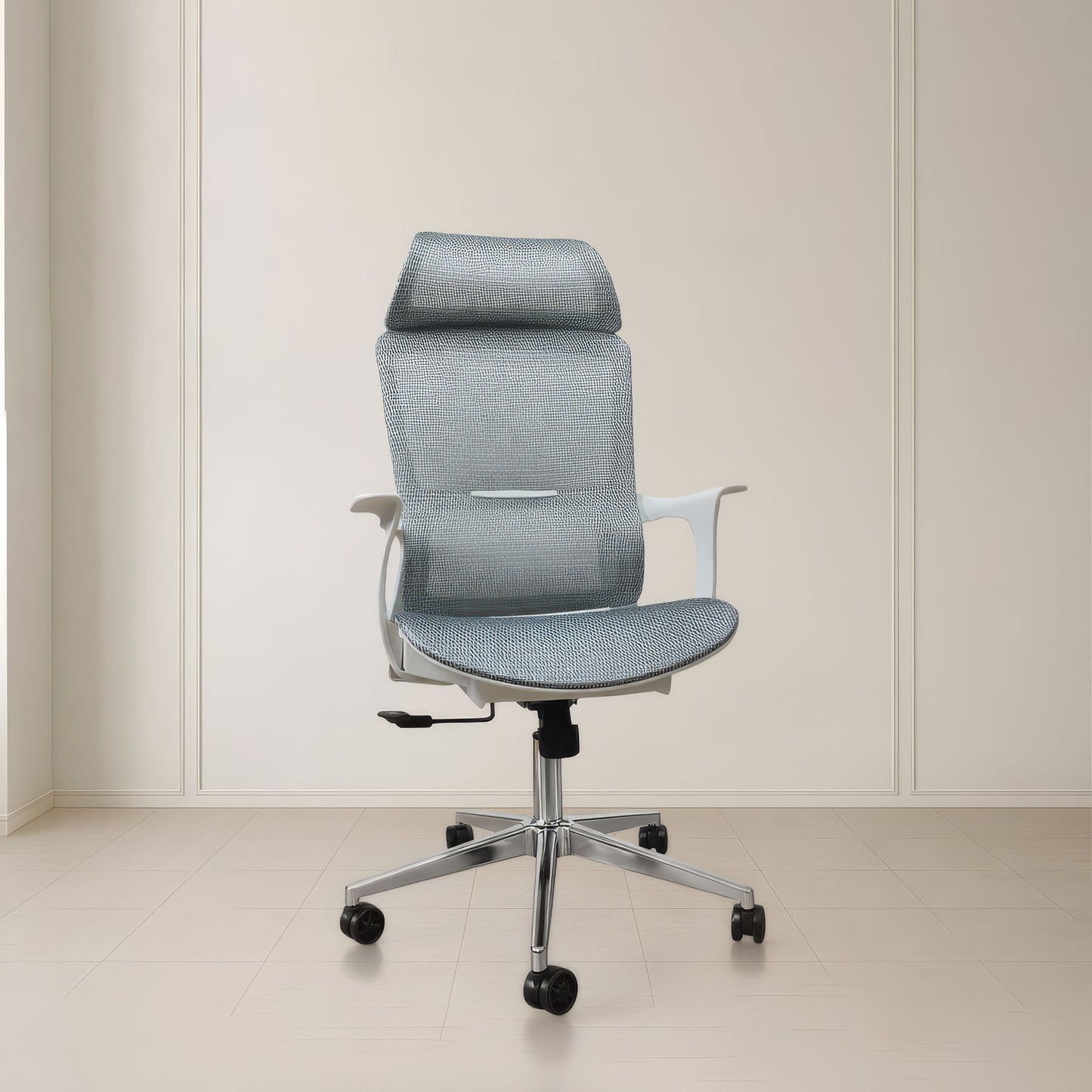 كرسي مكتب ظهر عالي 137×60×58 سم - رمادي - 834AW
