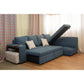 Modern L-Shaped Corner Sofa (Pine Wood, Plywood) – Turquoise – Tokyo