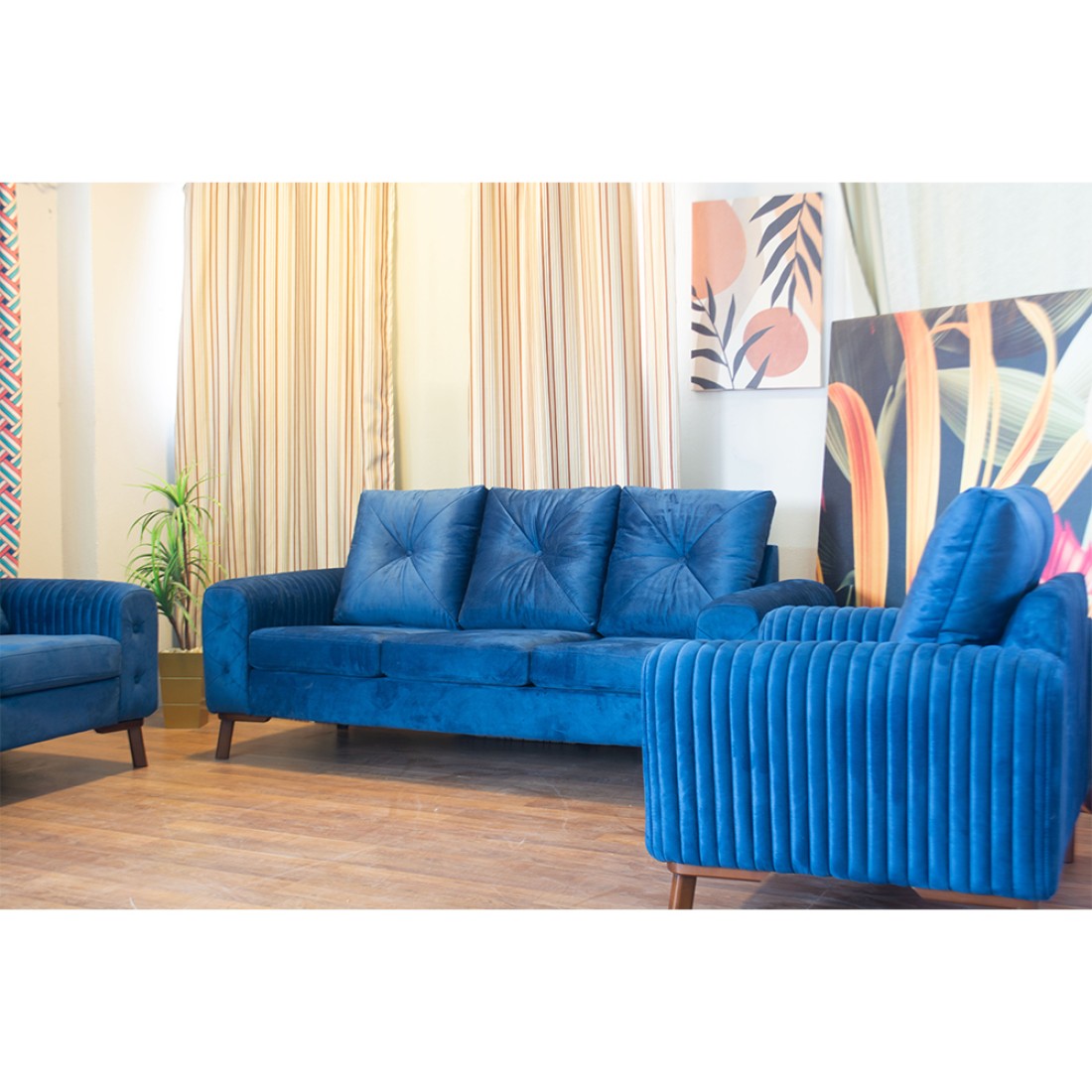 Viola home sofa set consisting of (3-seater sofa + 2-seater sofa + armchair)