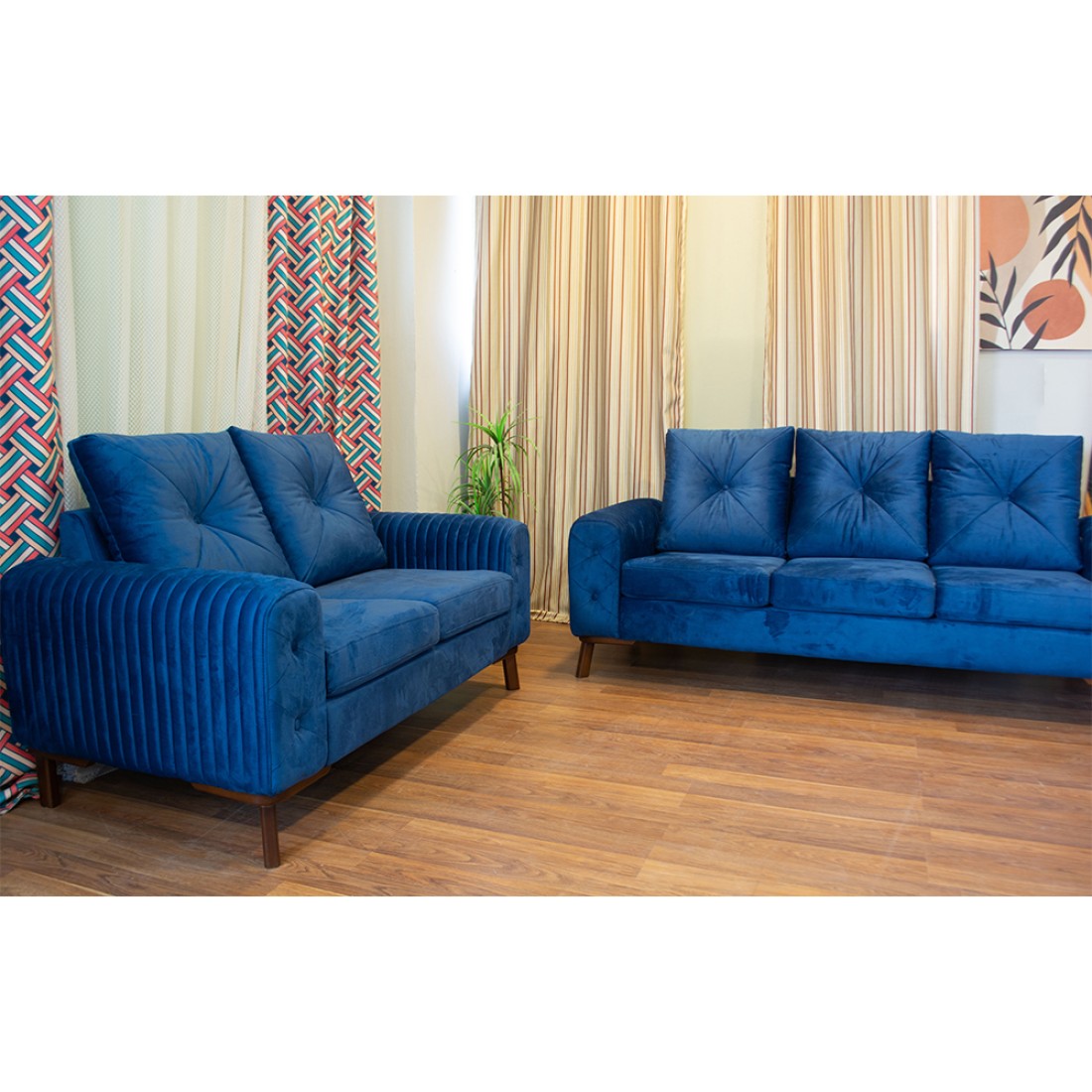 Viola home sofa set consisting of (3-seater sofa + 2-seater sofa + armchair)