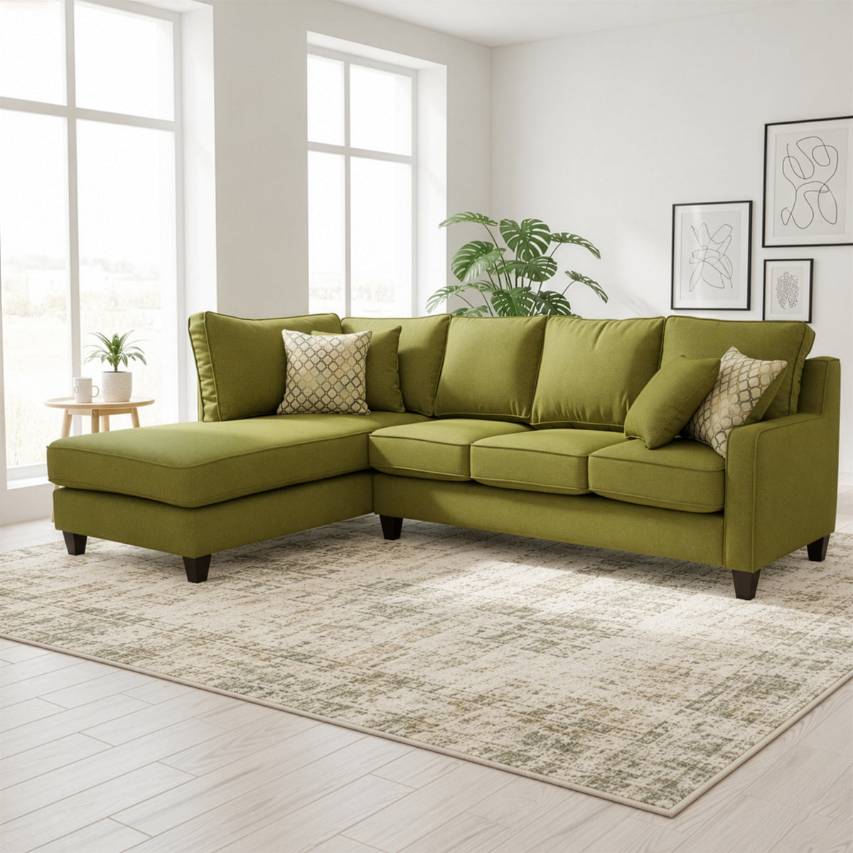 Home Corner Sofa - Bashak - 1 Piece - Green
