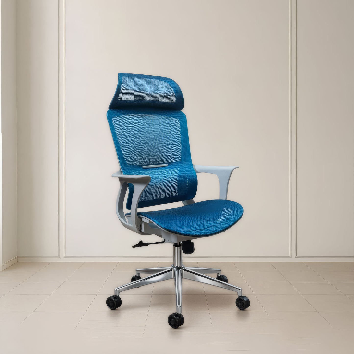 كرسي مكتب ظهر عالي 137×60×58 سم - أزرق - 834AG
