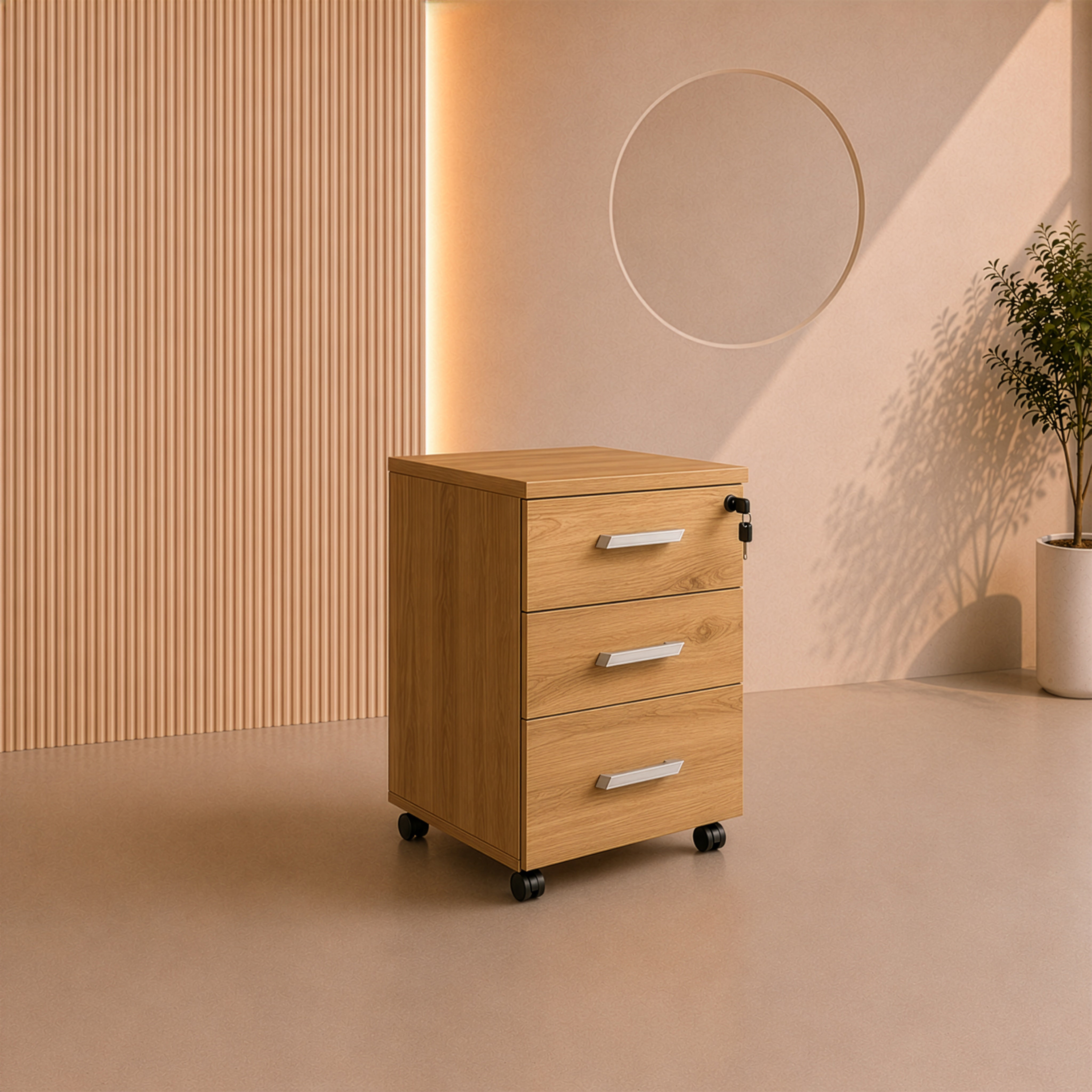 Unit Drawers 3-Drawer 40×43×57 cm – Beige – AZ111247