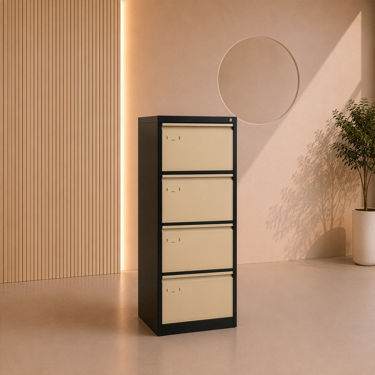 وحدة أدراج، 58×50×135 سم – بني – AZ111350