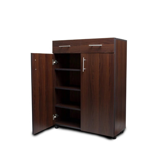 Shoe Cabinet, 80 × 33 × 100 cm - Brown and Black - AZ40014