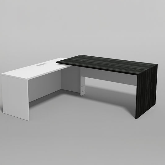 Desk 200 x160 x 80 cm - black& white - AZ1107