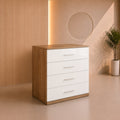 Unit Drawers, 73 × 45 × 73 cm - White and Wooden - AZ500280