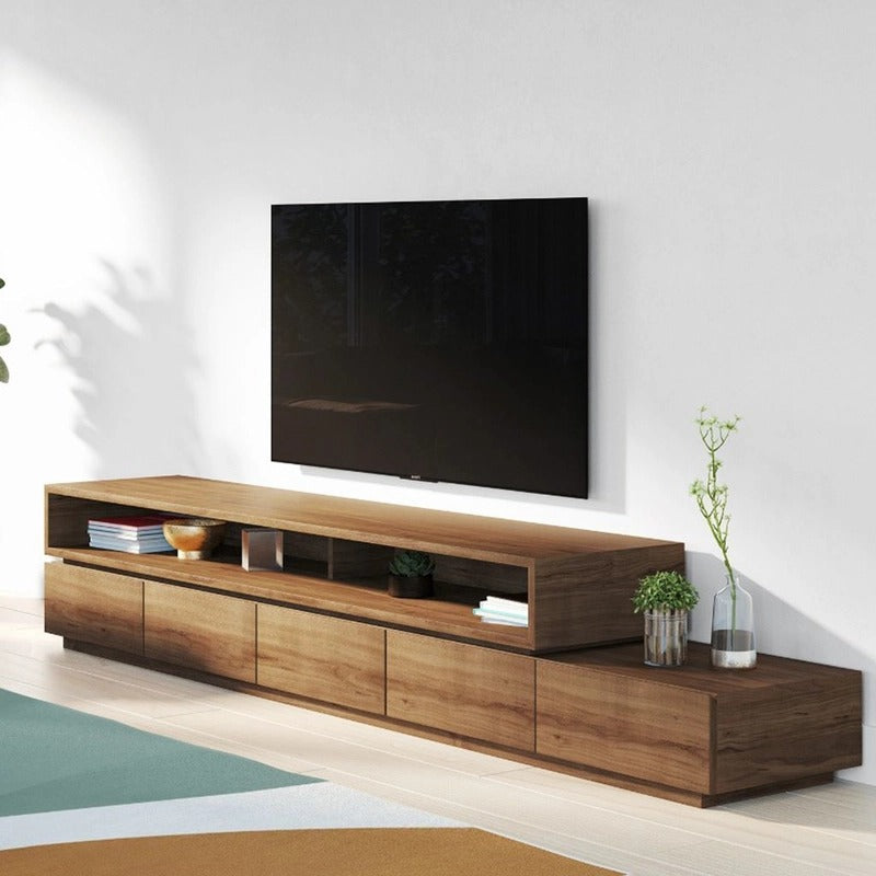 طاولة تلفزيون 240 × 40 × 45 سم – بني – AZ30014