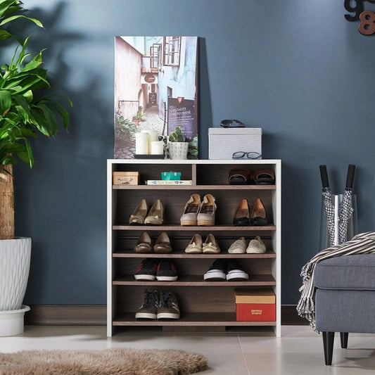 Shoe Cabinet, 80 × 30 × 110 cm - White - AZ40015
