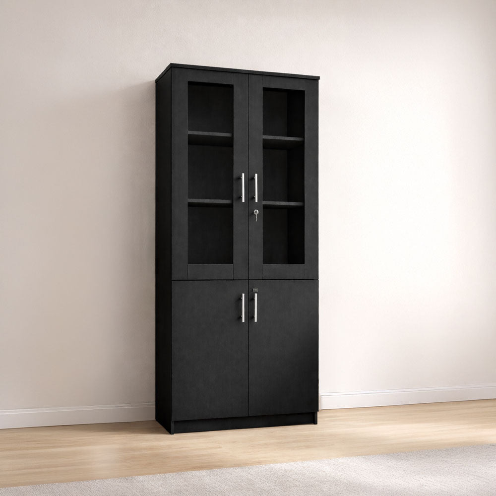 مكتبة 2 ضلفة 200×80×40 سم – أسود – AZ50054