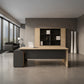 Desk 200*80*75 CM - Wooden and Black - AZ120119