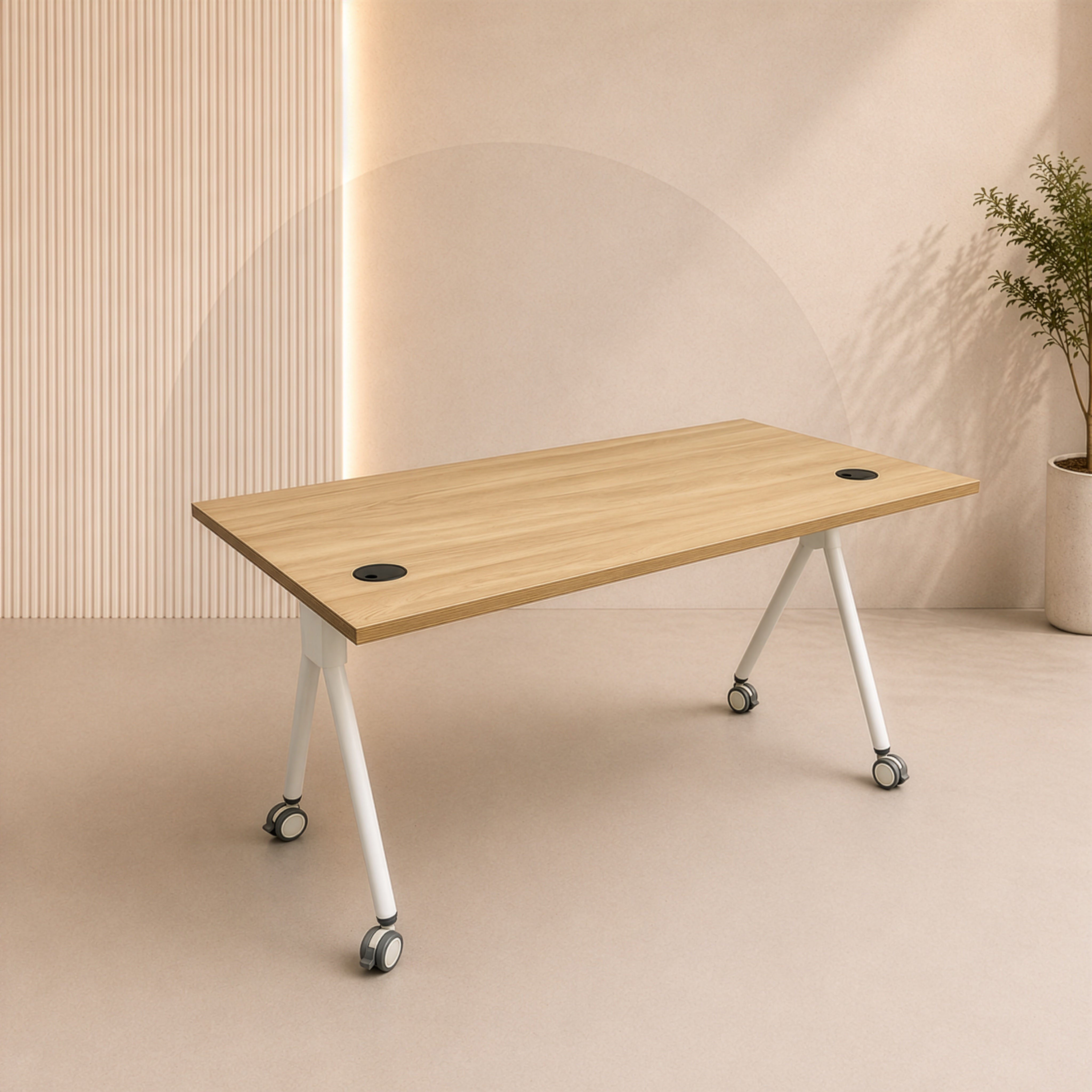 مكتب 120×60×75 سم + شاسيه معدني – خشبي – AZ50008
