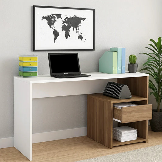 Desk 75 x 200 x 80 cm - White - AZ11177