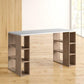 Desk 120x50x 74 cm -white and wooden- AZ1193