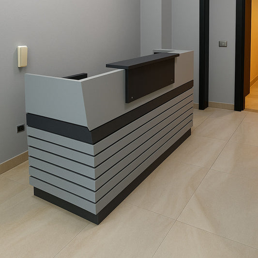 Reception Table 115 x 200 x 60 cm - Grey - AZ111204