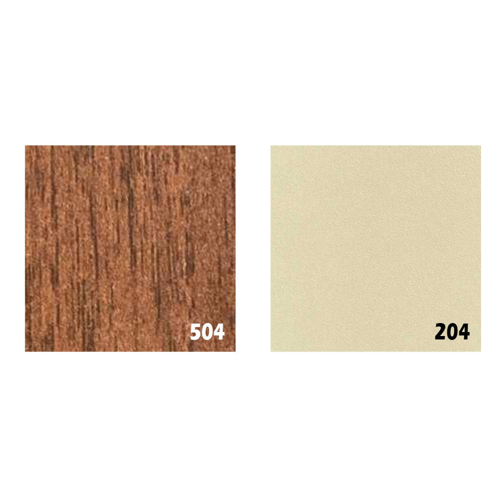 Desk 180×160×75 cm + Mobile Side Unit – Brown & Beige – AZ50026