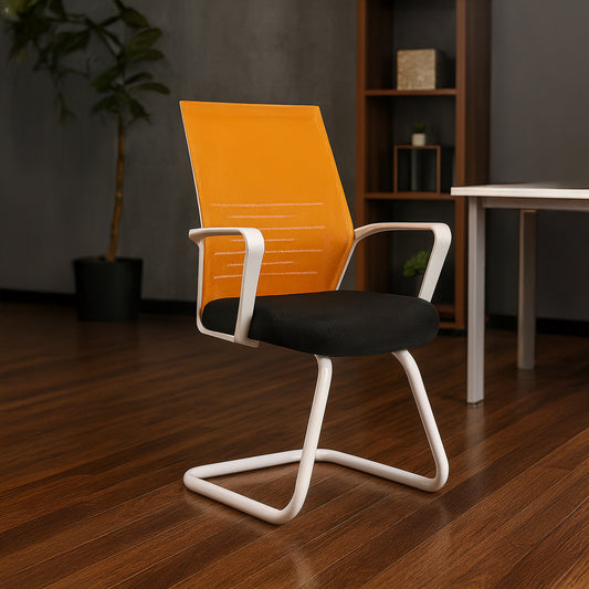 Modern Fixed Office Chair 90*59*51 cm - Yellow & Black - 18890