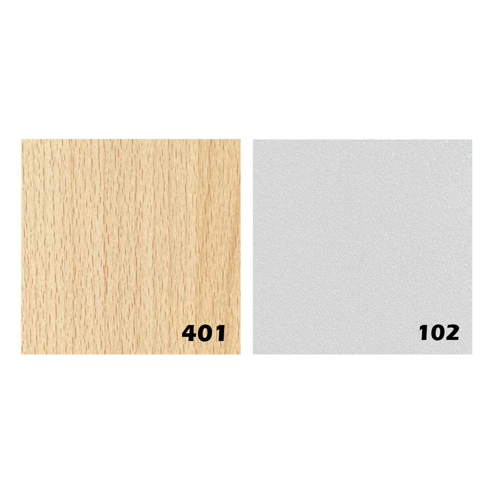 طاولة استقبال 100×60×40 سم - أبيض وخشبي - AZH-00040
