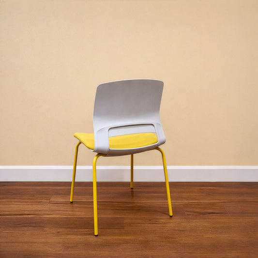 Plastic Chair with Cushioned Seat 80*54*54 cm - Yellow - ZT3-001