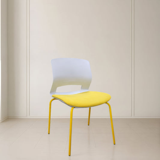 Plastic Chair with Cushioned Seat 80*54*54 cm - Yellow - ZT3-001
