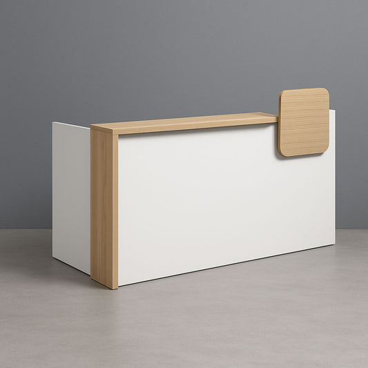 Reception Table 115 x 200 x 60 cm - Wooden and White - AZ111206