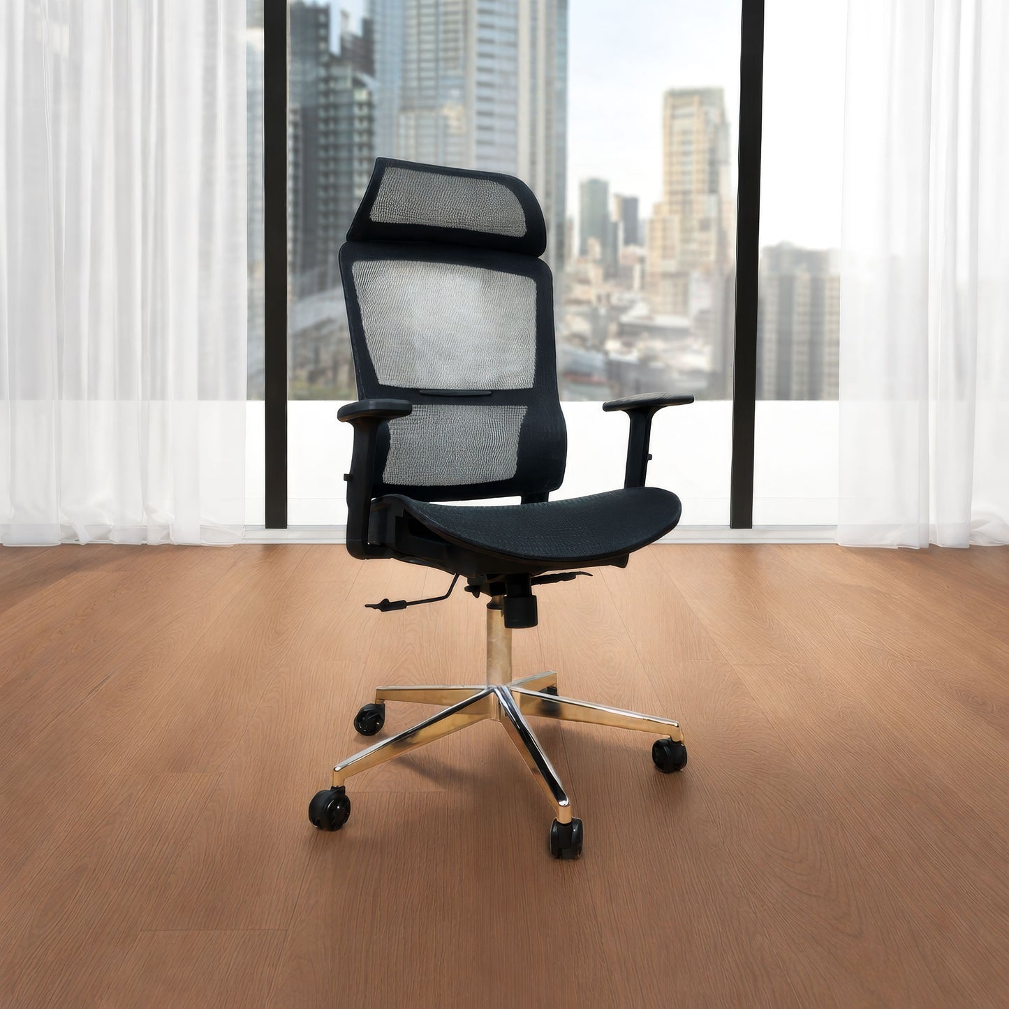 كرسي مكتب ظهر عالي 137×64×64 سم - أسود - 834 A-1
