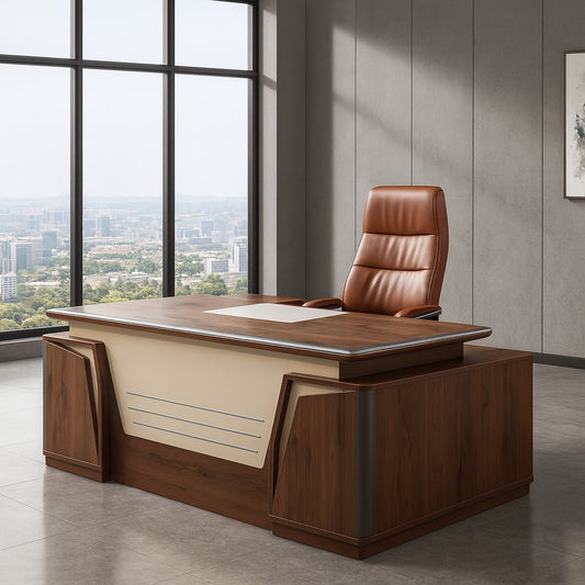 Desk 200 x 80 x 75 cm - Brown - AZ50016