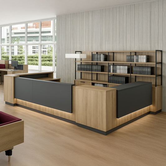 Reception Table 115 x 200 x 60 cm - Wooden - AZ111307