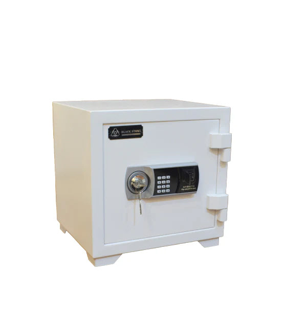 Fire Proof Steel Safety Box White 45 x 50 x 40 CM