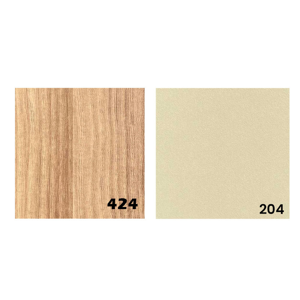 مكتب 120×60×75 سم + وحدة أدراج متصلة – بيج وخشبي – AZ1071
