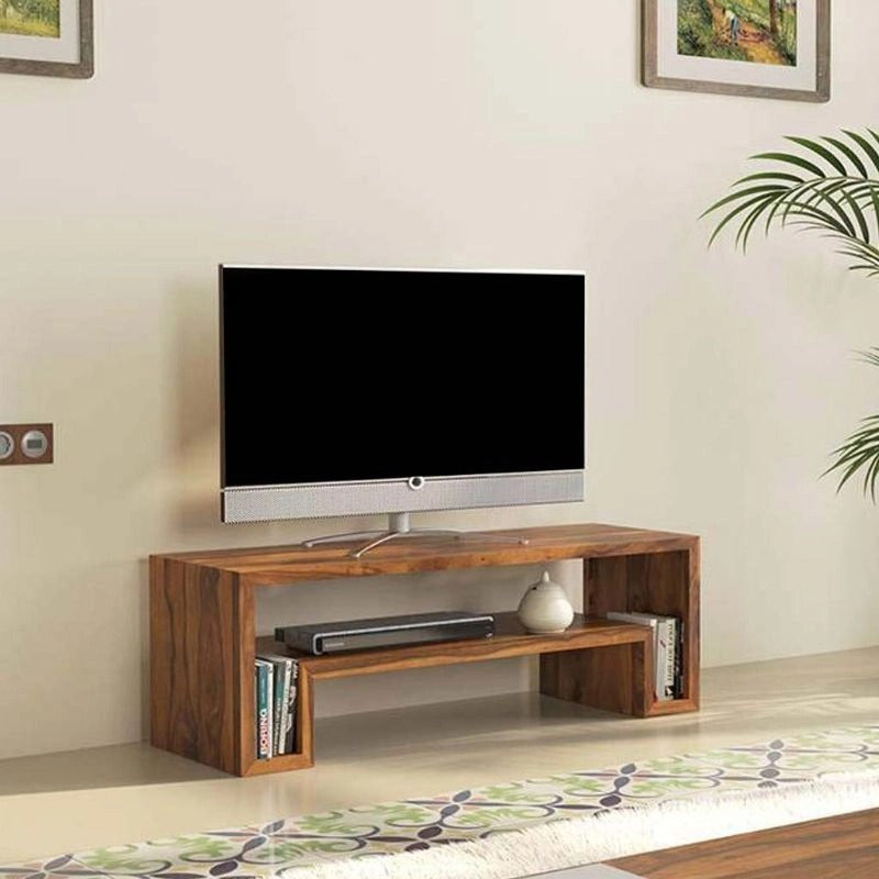 طاولة تلفزيون 120 × 30 × 45 سم – بني – AZ30020