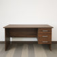 Desk 140×70×75 cm / 3 Hanging Drawers – Brown – AZ50009